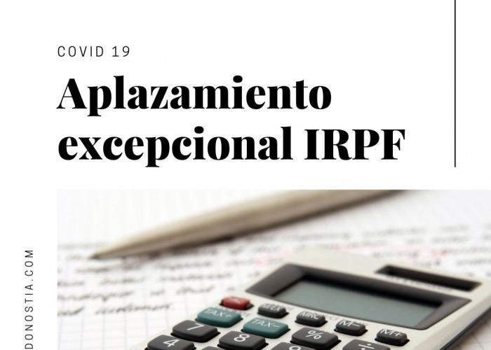 irpf aplazamiento covid